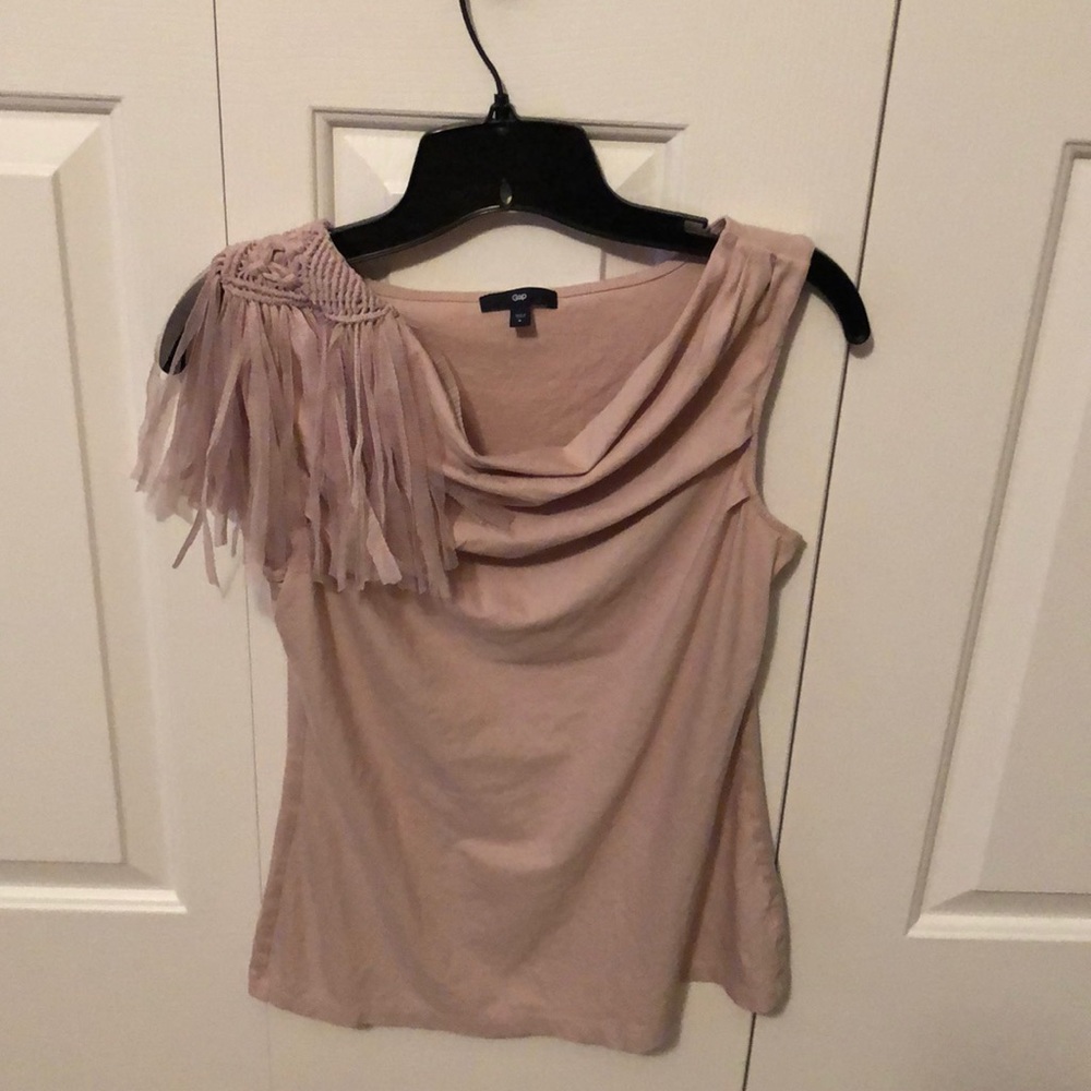 GAP Pima Cotton Tank w/ Detail SZ S